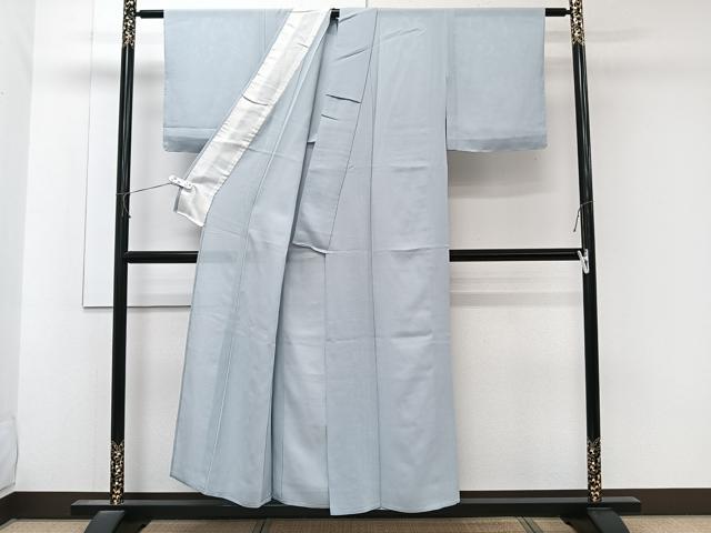 平和屋着物＊夏物　色無地　絽　月白色　正絹　逸品　CABK9122xi