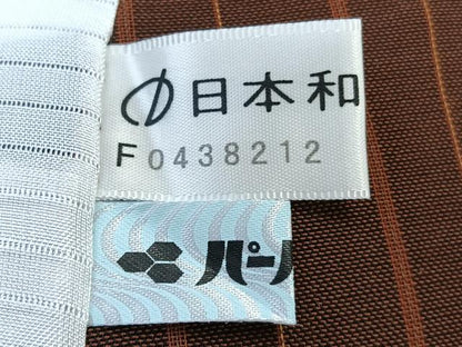 平和屋着物＊夏物　本場黄八丈　夏黄八　伝統工芸士　西條吉広　紗紬　縞　証紙付き　正絹　逸品　CABK9124xi