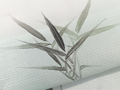 平和屋着物＊夏物　訪問着　絽　手描き　笹竹文　銀彩　洗える着物　CABK9129xi