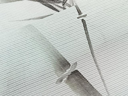 平和屋着物＊夏物　訪問着　絽　手描き　笹竹文　銀彩　洗える着物　CABK9129xi