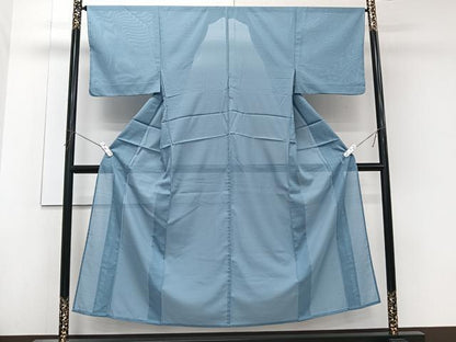 平和屋着物＊夏物　男性　色無地　変わり絽　勿忘草色　洗える着物　CABK9130xi