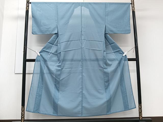 平和屋着物＊夏物　男性　色無地　変わり絽　勿忘草色　洗える着物　CABK9130xi