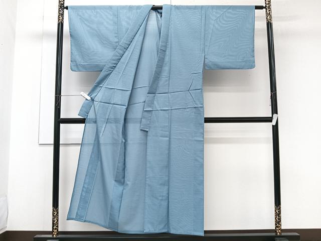 平和屋着物＊夏物　男性　色無地　変わり絽　勿忘草色　洗える着物　CABK9130xi