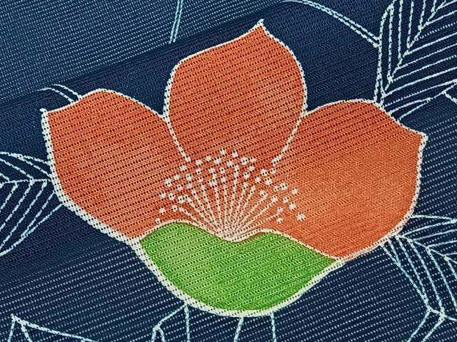 平和屋着物＊夏物　小紋　絽　草花文　洗える着物　CABK9132xi