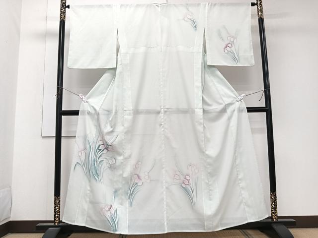 平和屋着物＊夏物　訪問着　絽　草花文　洗える着物　CABK9136xi
