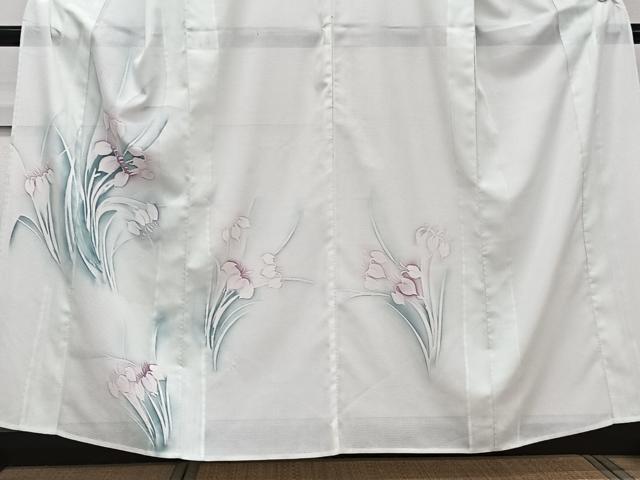 平和屋着物＊夏物　訪問着　絽　草花文　洗える着物　CABK9136xi