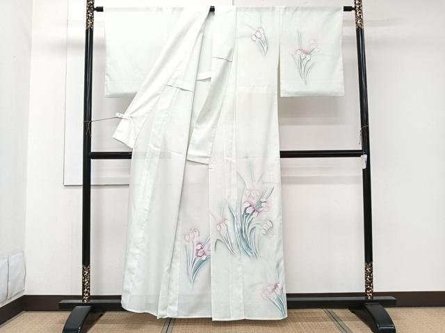 平和屋着物＊夏物　訪問着　絽　草花文　洗える着物　CABK9136xi