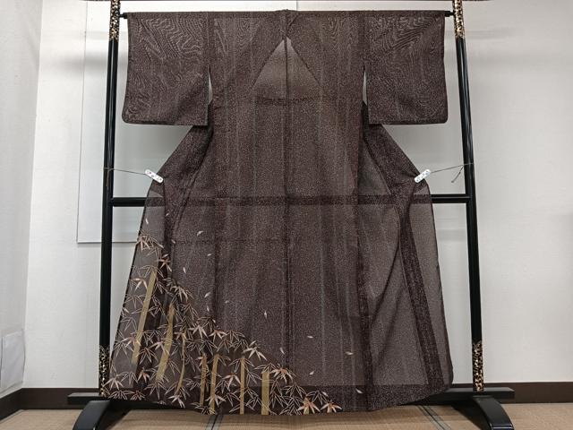 平和屋着物＊夏物　訪問着　絽　笹竹文　洗える着物　CABK9147xi
