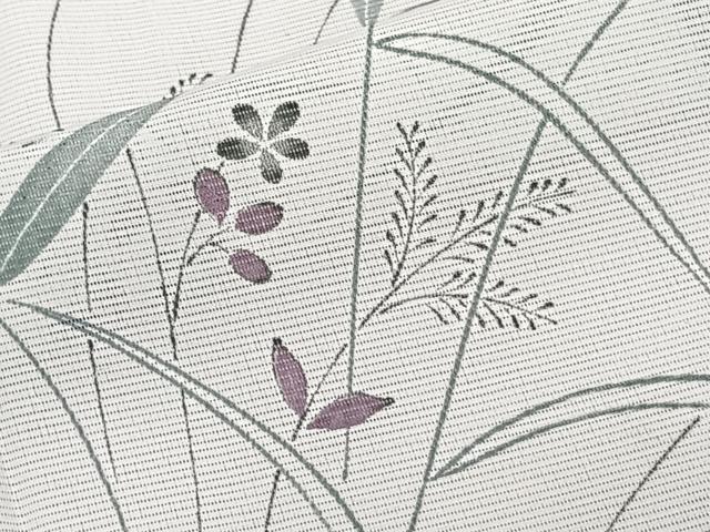 平和屋着物＊夏物　小紋　絽　草花文　洗える着物　CABK9154xi