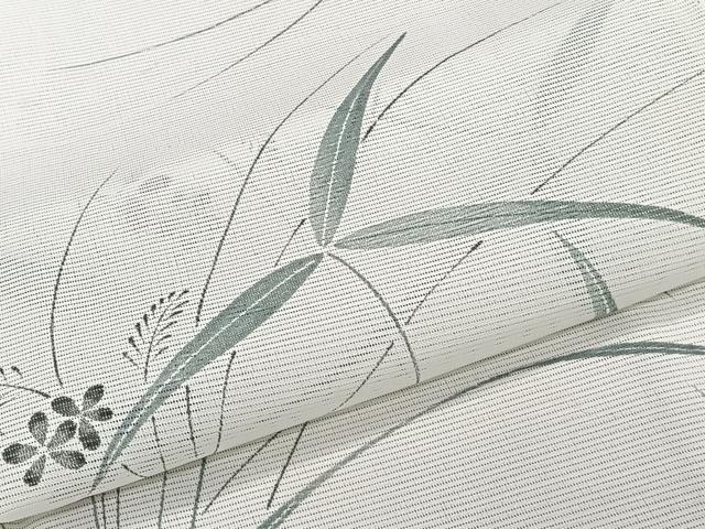 平和屋着物＊夏物　小紋　絽　草花文　洗える着物　CABK9154xi