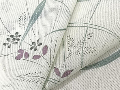 平和屋着物＊夏物　小紋　絽　草花文　洗える着物　CABK9154xi