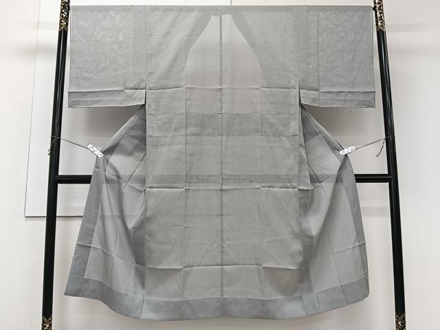 平和屋着物＊洗える最高級着物　＜英＞はなぶさ謹製　夏物　男性　長襦袢　絽　青磁鼠色　洗える着物　未使用　CABK9160xi