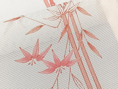平和屋着物＊夏物　小紋　絽　笹竹文　洗える着物　CABK9164xi