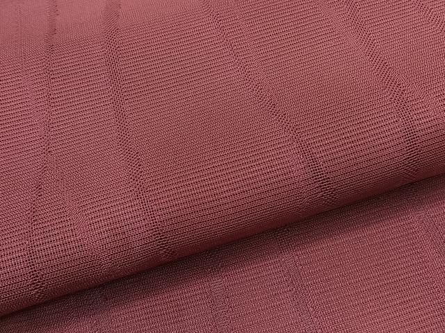 平和屋着物＊夏物　小紋　よろけ縞紋紗　霞文　正絹　逸品　CABK9169xi