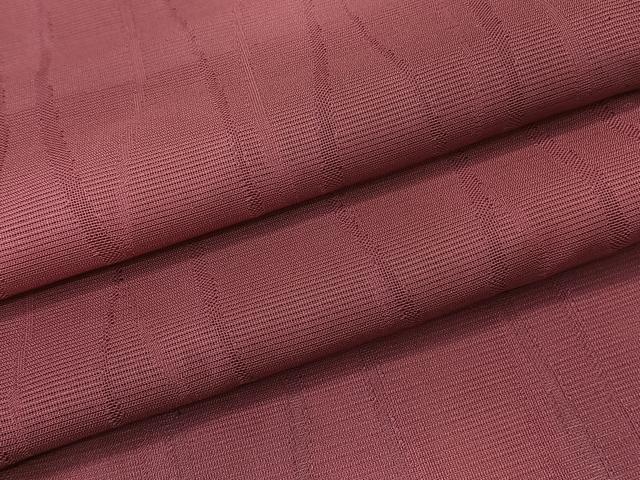 平和屋着物＊夏物　小紋　よろけ縞紋紗　霞文　正絹　逸品　CABK9169xi