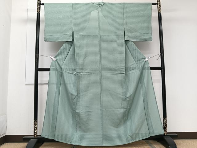 平和屋着物＊夏物　色無地　変わり絽　薄青色　正絹　逸品　未使用　CABK9170xi
