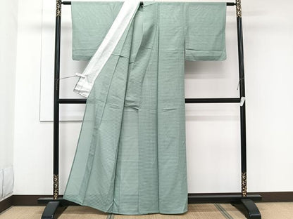平和屋着物＊夏物　色無地　変わり絽　薄青色　正絹　逸品　未使用　CABK9170xi