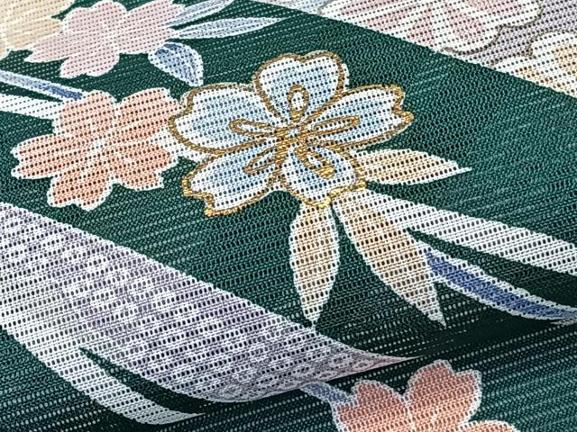 平和屋着物＊夏物　訪問着　絽　鬘帯花蝶文　金彩　洗える着物　CABK9178xi