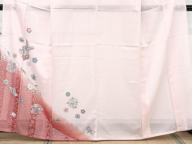 平和屋着物＊夏物　訪問着　絽　花蝶丸文　洗える着物　CABK9182xi