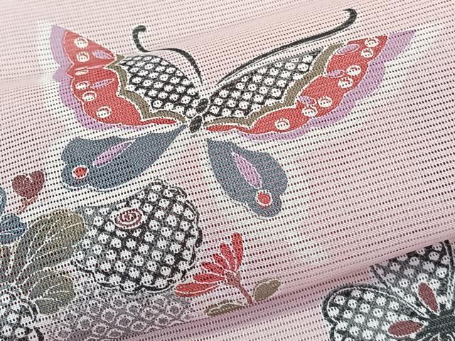平和屋着物＊夏物　訪問着　絽　花蝶丸文　洗える着物　CABK9182xi