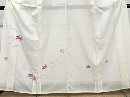 平和屋着物＊夏物　訪問着　絽　芝楓文　洗える着物　CABK9188xi