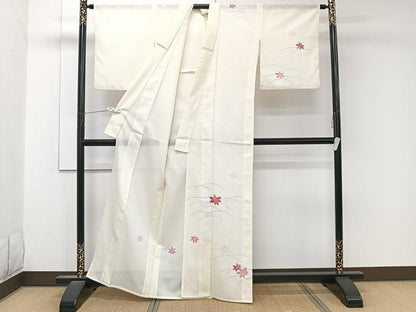 平和屋着物＊夏物　訪問着　絽　芝楓文　洗える着物　CABK9188xi