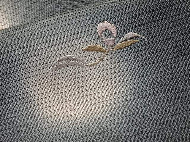 平和屋着物＊夏物　訪問着　絽　刺繍　草花文　蛍ぼかし　洗える着物　CABK9192xi