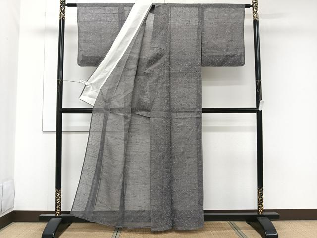 平和屋着物＊夏物　小紋　絽紬　霞文　正絹　逸品　CABK9197xi