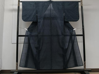 平和屋着物＊夏物　本場大島紬　夏大島　亀甲文様　正絹　逸品　CABK9198xi