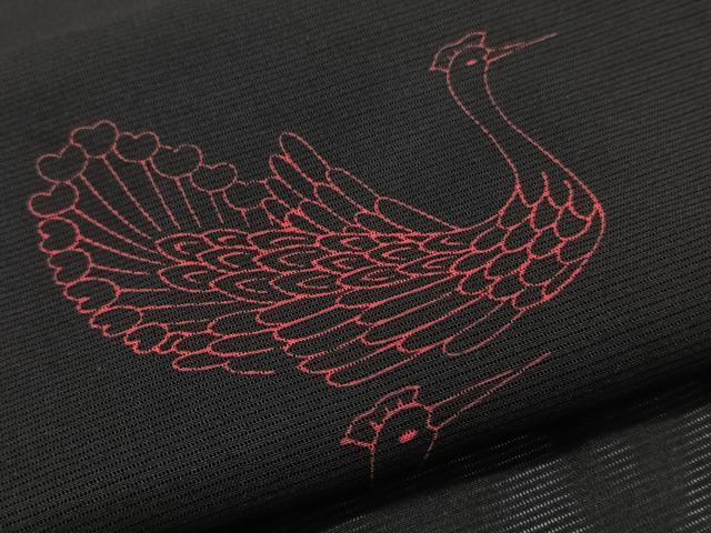 平和屋着物＊夏物　小紋　絽　孔雀文　正絹　逸品　CABK9200xi