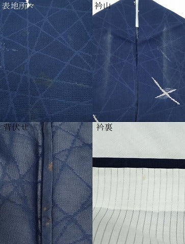 平和屋着物＊夏物　小紋　紗　吉祥文　正絹　逸品　CABK9203th