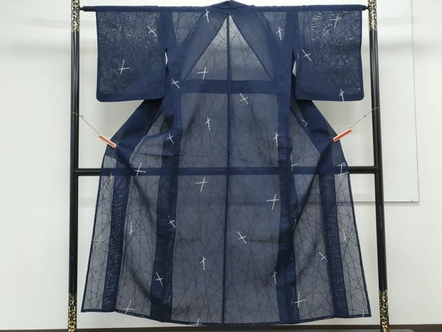 平和屋着物＊夏物　小紋　紗　吉祥文　正絹　逸品　CABK9203th