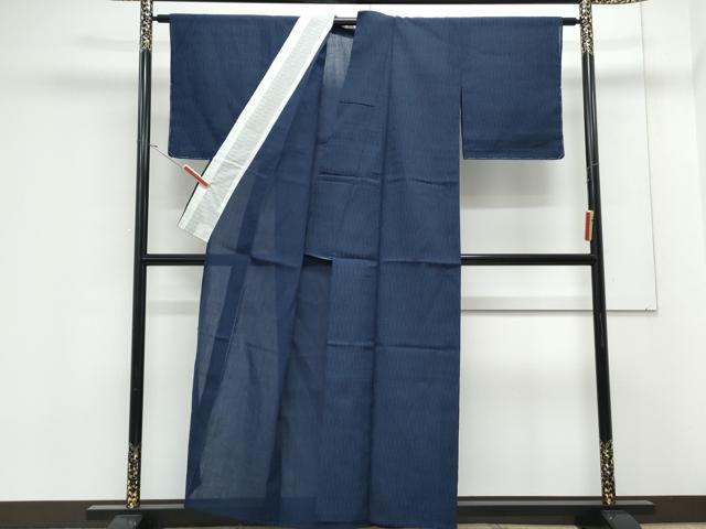 平和屋着物＊夏物　小紋　紗　立涌文　洗える着物　未使用　CABK9206th