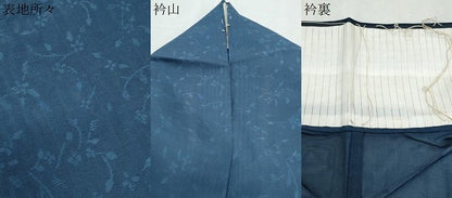 平和屋着物＊夏物　小紋　紗　草花文　正絹　逸品　CABK9208th