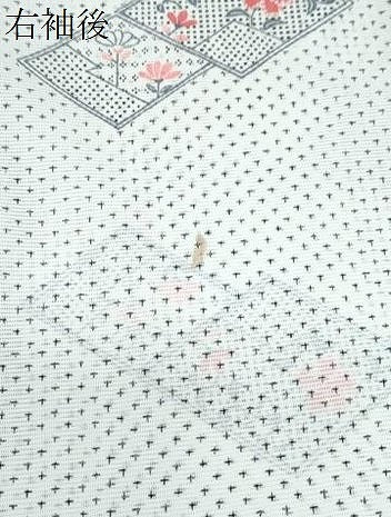 平和屋着物＊夏物　小紋　絽　菱花文　洗える着物　CABK9214th