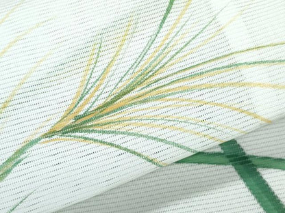 平和屋着物＊夏物　訪問着　絽　稲穂　銀彩　洗える着物　CABK9218th