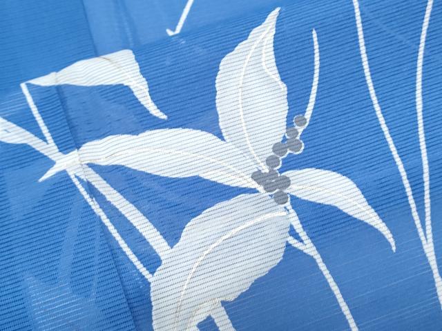 平和屋着物＊夏物　訪問着　絽　草花文　銀彩　洗える着物　CABK9224th