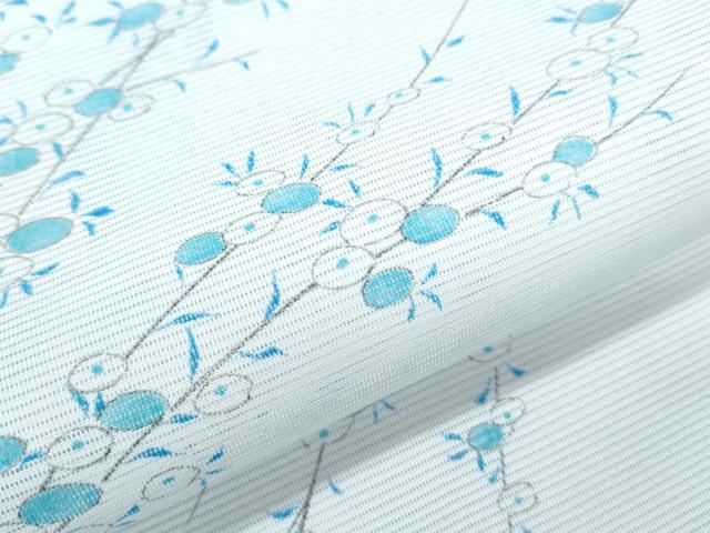 平和屋着物＊夏物　小紋　絽　短冊枝花文　正絹　逸品　CABK9228th