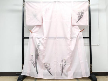 平和屋着物＊夏物　訪問着　絽　手書き　草花文　洗える着物　CABK9234th