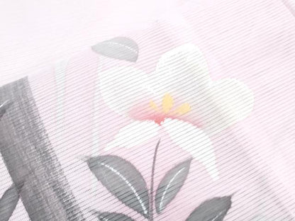 平和屋着物＊夏物　訪問着　絽　手書き　草花文　洗える着物　CABK9234th