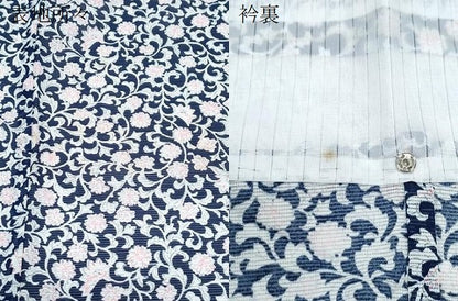 平和屋着物＊夏物　小紋　絽　花唐草文　洗える着物　CABK9240th
