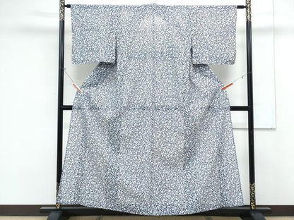 平和屋着物＊夏物　小紋　絽　花唐草文　洗える着物　CABK9240th