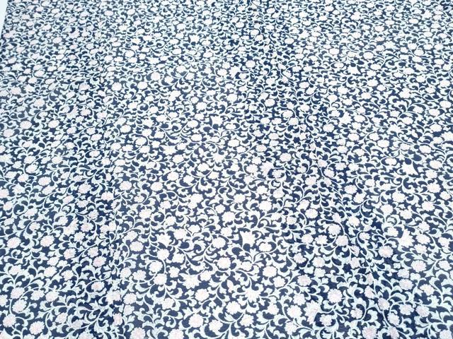 平和屋着物＊夏物　小紋　絽　花唐草文　洗える着物　CABK9240th