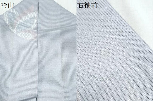 平和屋着物＊夏物　小紋　絽　舞蝶文　洗える着物　CABK9255th