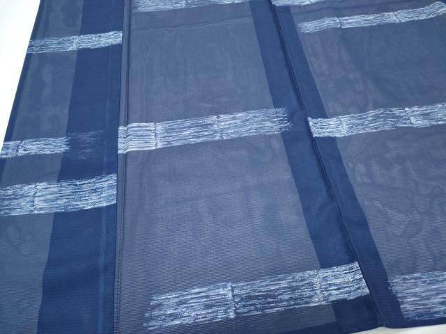 平和屋着物＊夏物　小紋　絽　横段文　洗える着物　CABK9256th