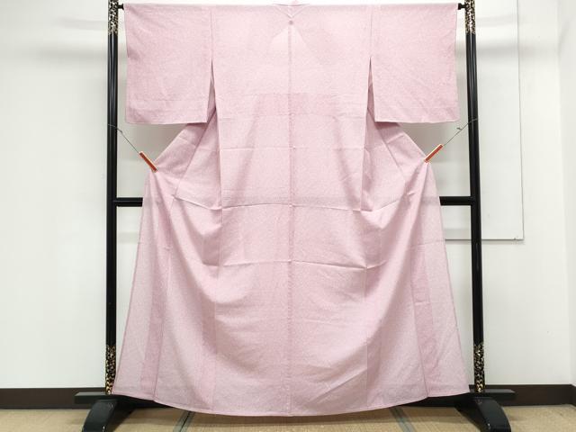 平和屋着物＊夏物　小紋　絽　草花文　正絹　逸品　CABK9265th