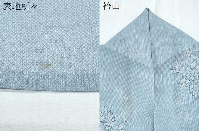 平和屋着物＊夏物　小紋　紗　草花文　洗える着物　CABK9269th