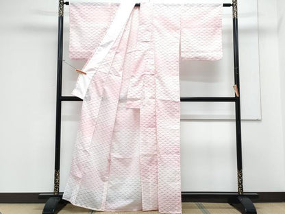 平和屋着物＊夏物　小紋　絽　飛蝶文　暈し染め　洗える着物　CABK9272th