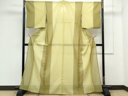 平和屋着物＊夏物　小紋　絽　間道　洗える着物　CABK9279th