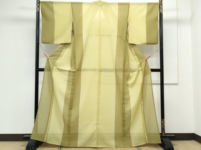 平和屋着物＊夏物　小紋　絽　間道　洗える着物　CABK9279th